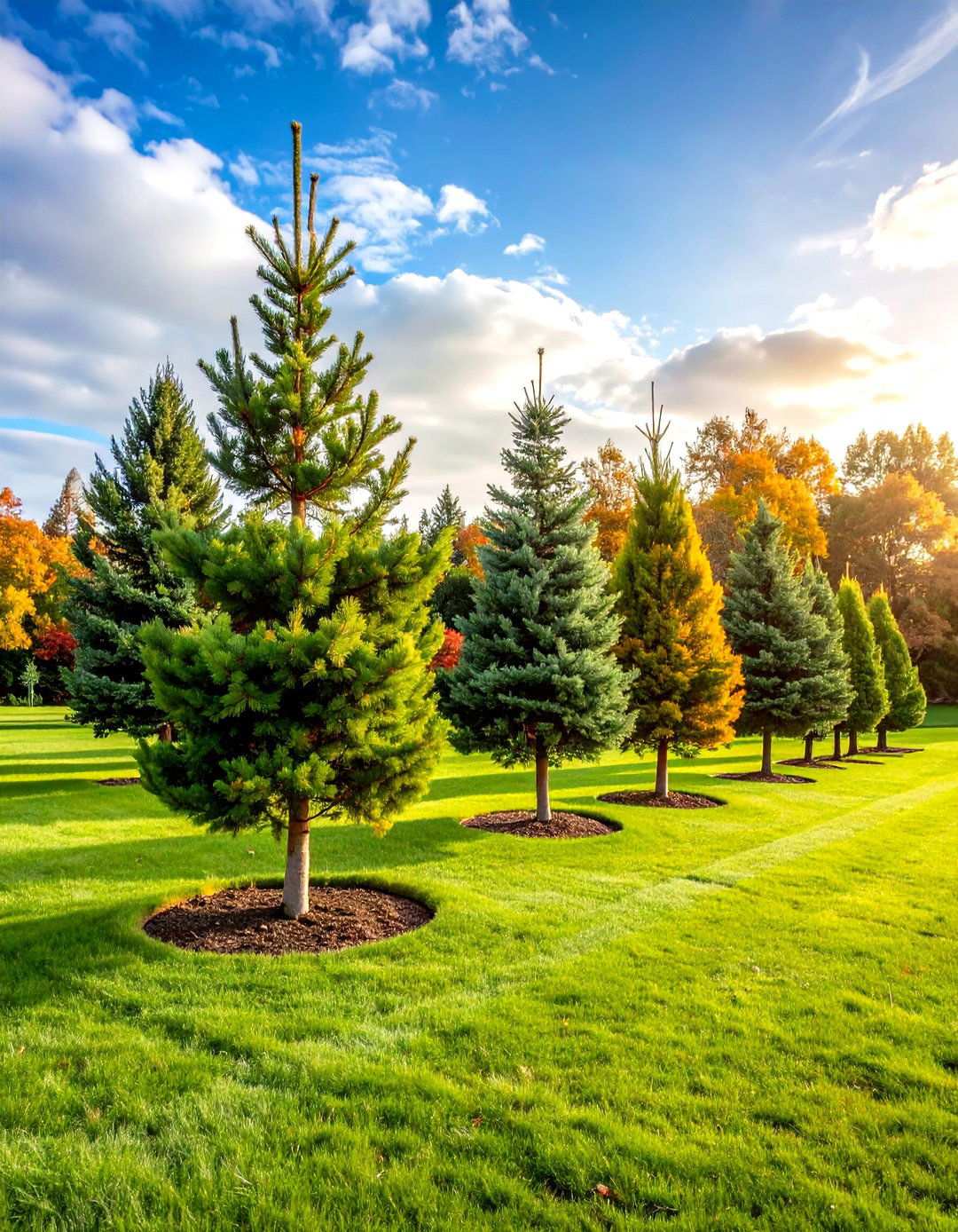 Pine Grove Cluster Planting - 24 Pine Tree Landscape Ideas