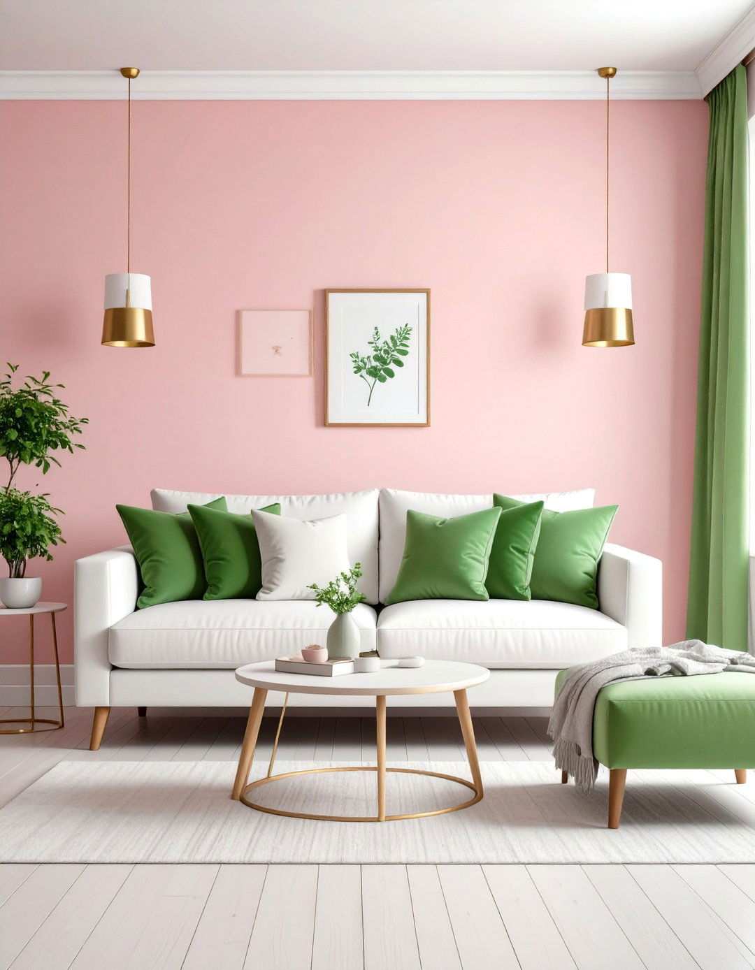 Pink and Green Southern Prep Living Room - 24 Preppy Room Ideas