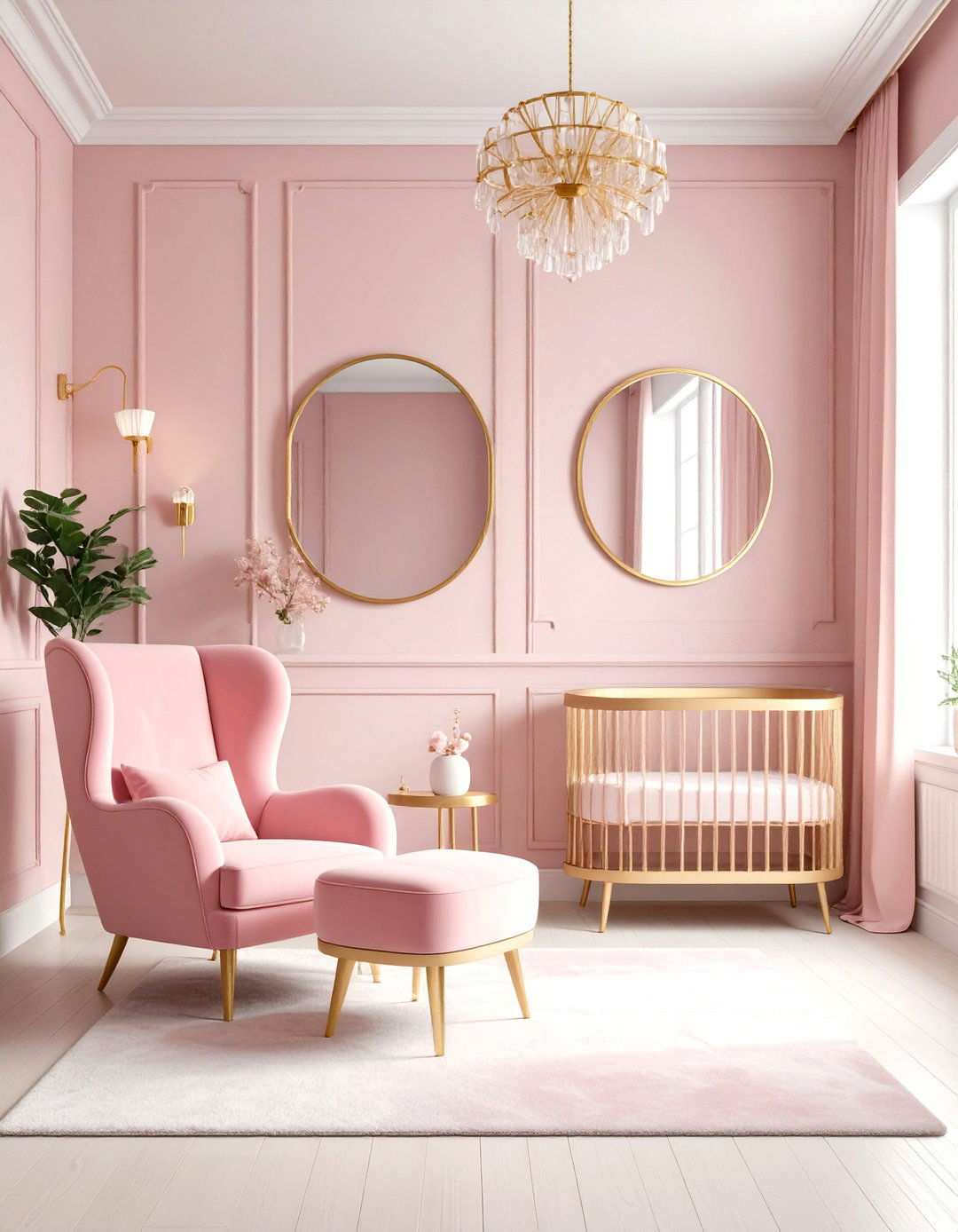 Pink Art Deco Nursery Elegance - 24 Pink Nursery Ideas