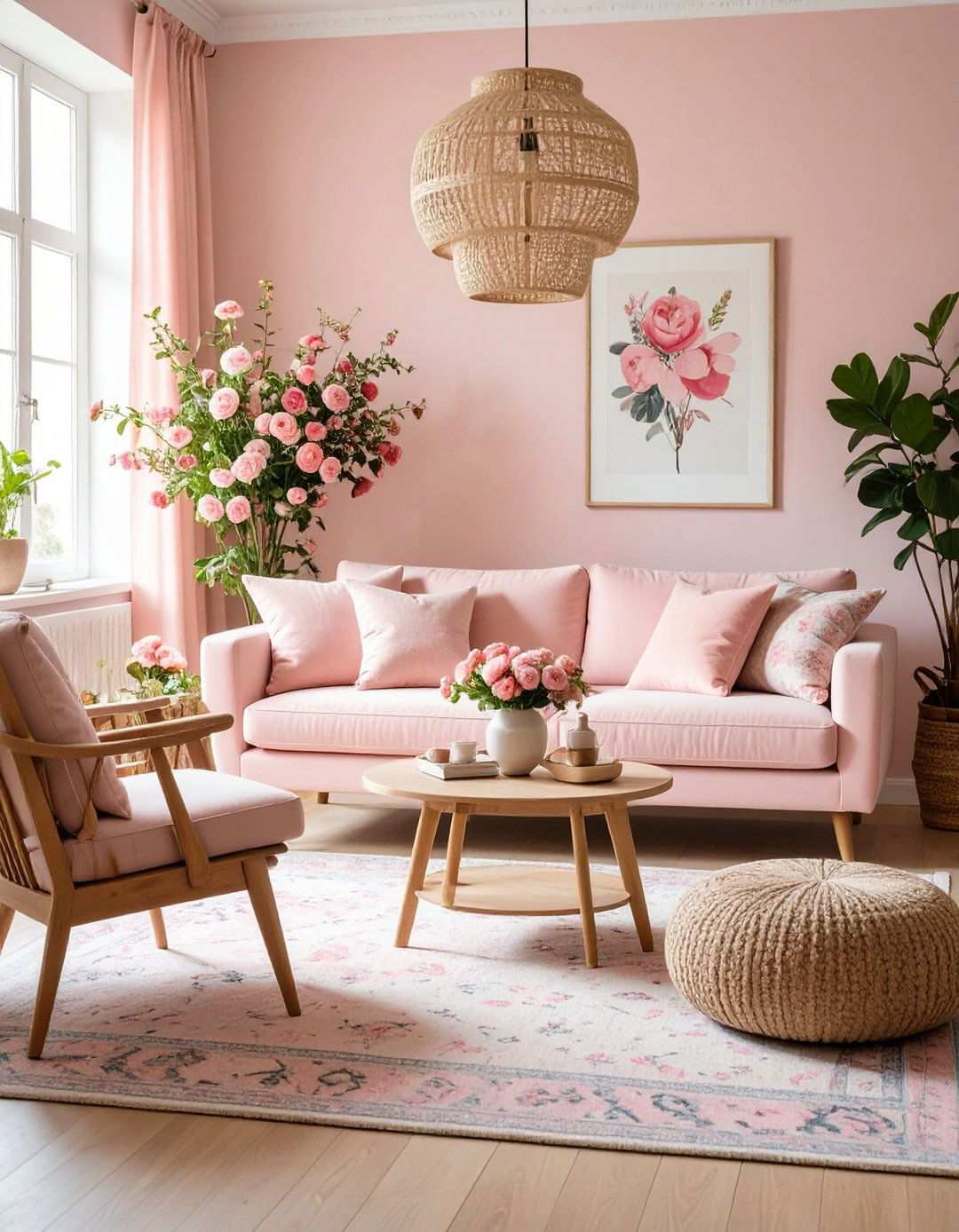 Pink Eclectic Mix Adventure - 24 Pink Living Room Ideas