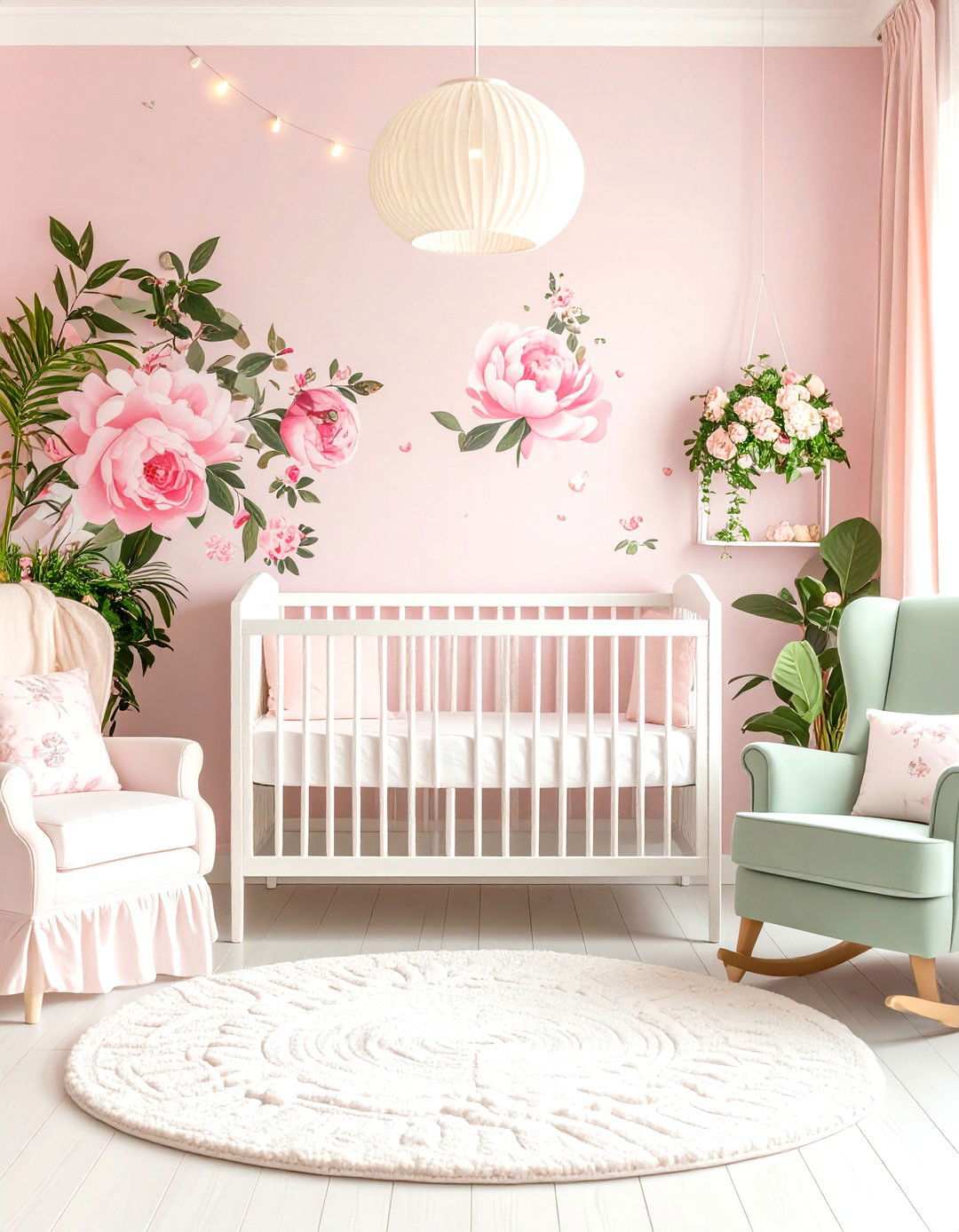Pink Floral Paradise Nursery Theme - 24 Pink Nursery Ideas
