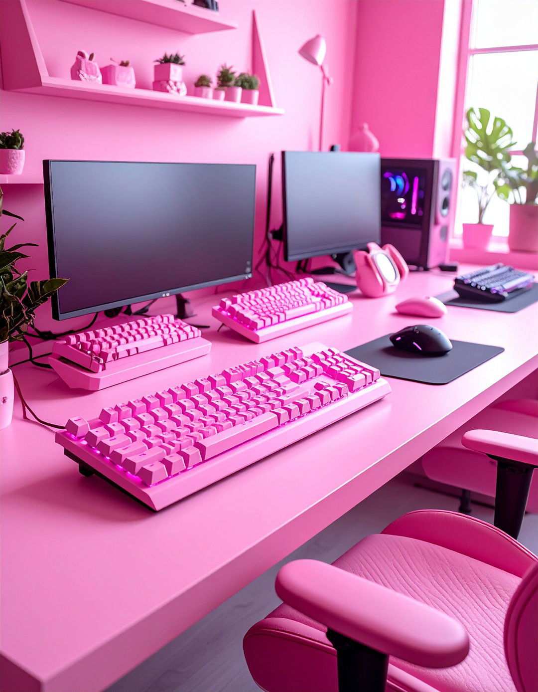 Pink Gaming Mechanical Keyboard Collection - 24 Pink Gaming Setup Ideas