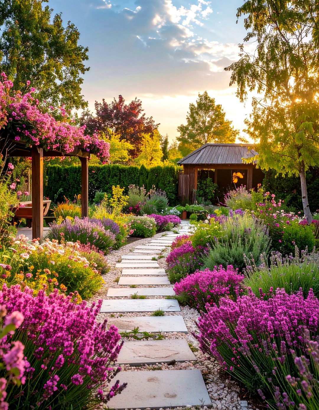 Pink Herb Garden Delight - 24 Pink Garden Ideas