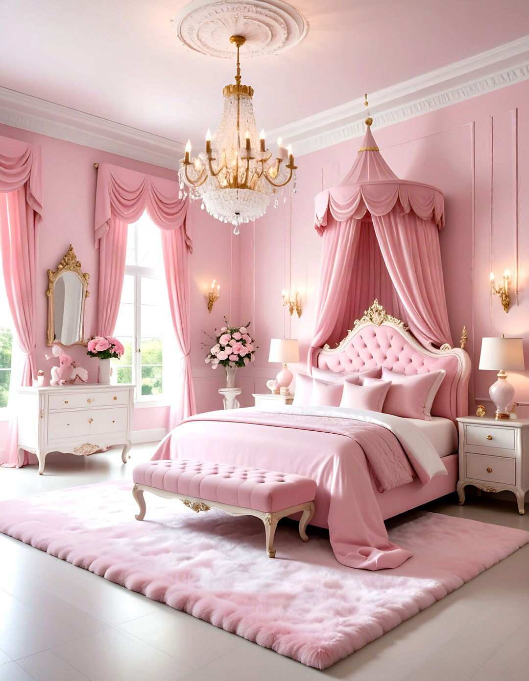 Pink Princess Unicorn Castle - 24 Unicorn Bedroom Ideas