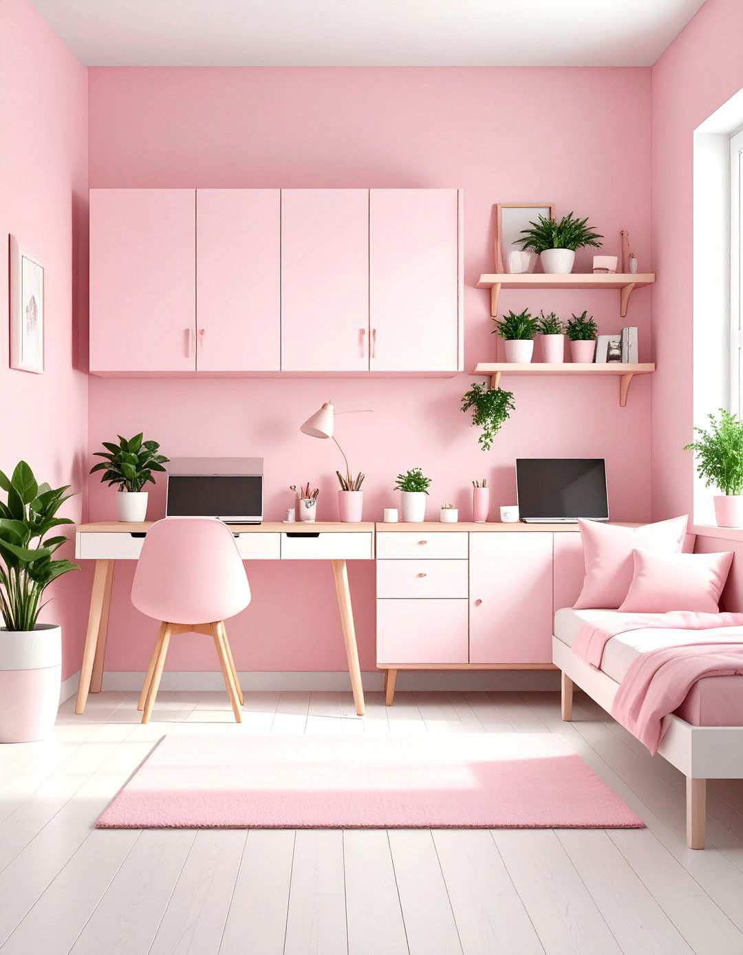 Pink Scandinavian Dorm Design - 24 Pink Dorm Room Ideas