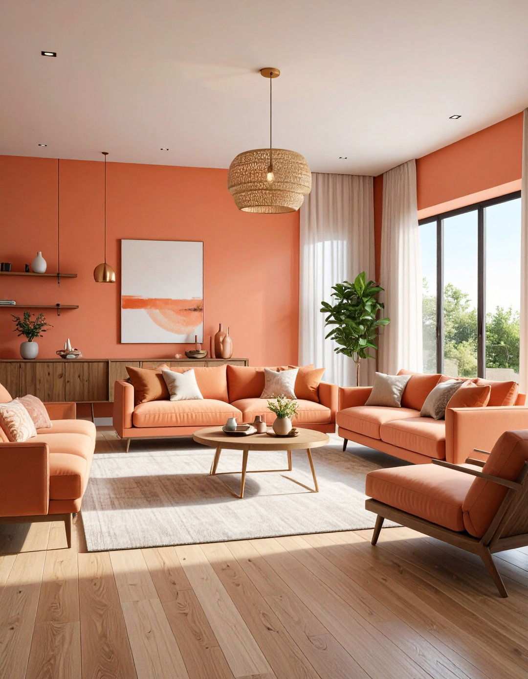Pink Sunset Living Palette - 24 Pink Living Room Ideas