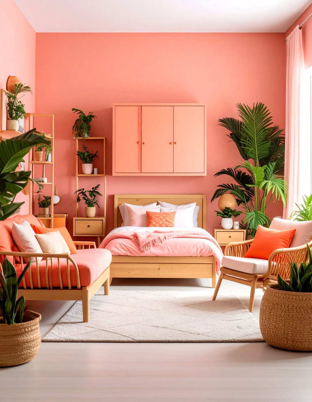 Pink Tropical Dorm Theme - 24 Pink Dorm Room Ideas