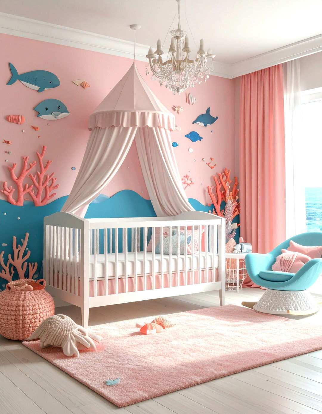 Pink Underwater Mermaid Nursery Theme - 24 Pink Nursery Ideas