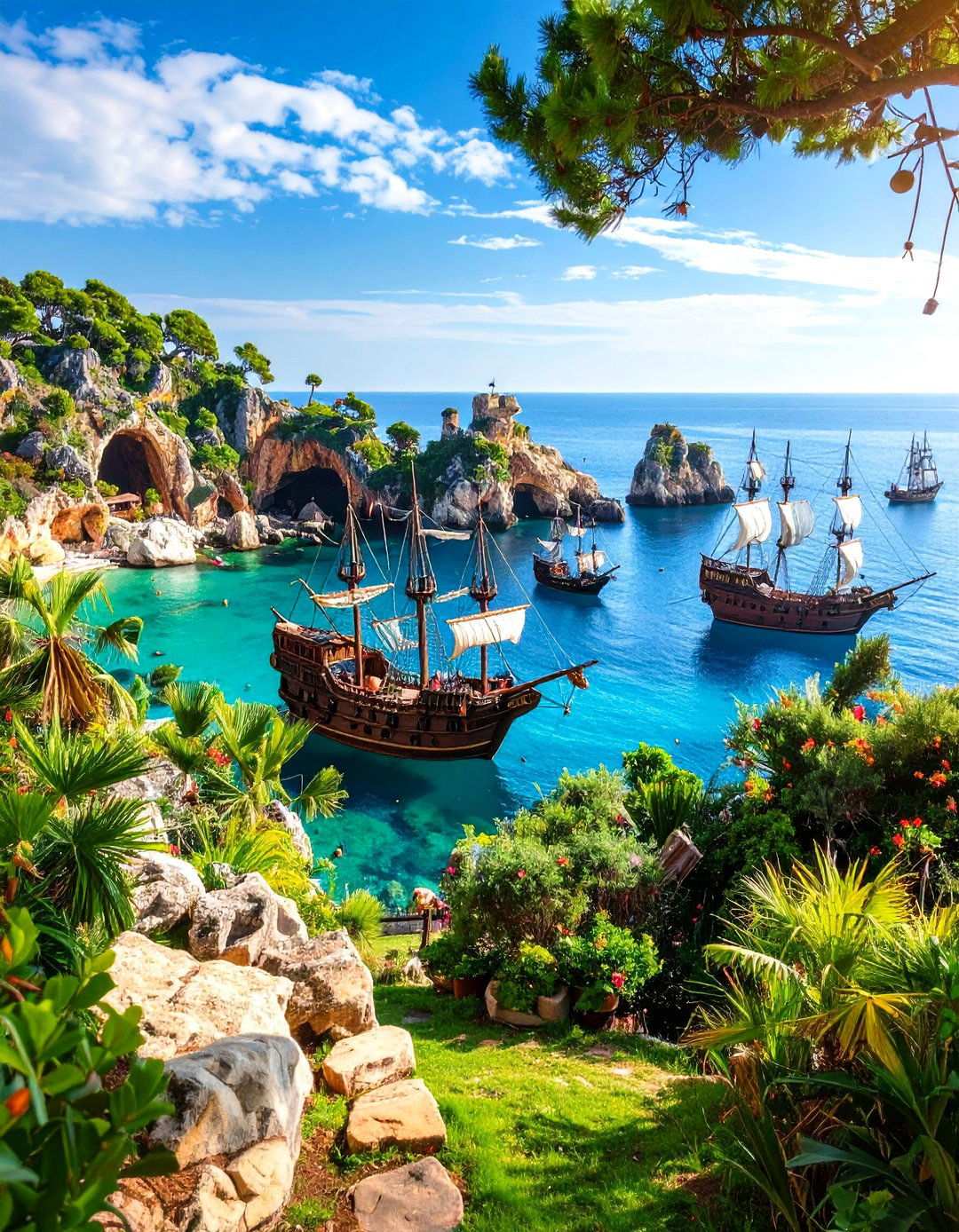 Pirate Cove Fairy Adventure with Treasure Island - 24 Large Fairy Garden Ideas