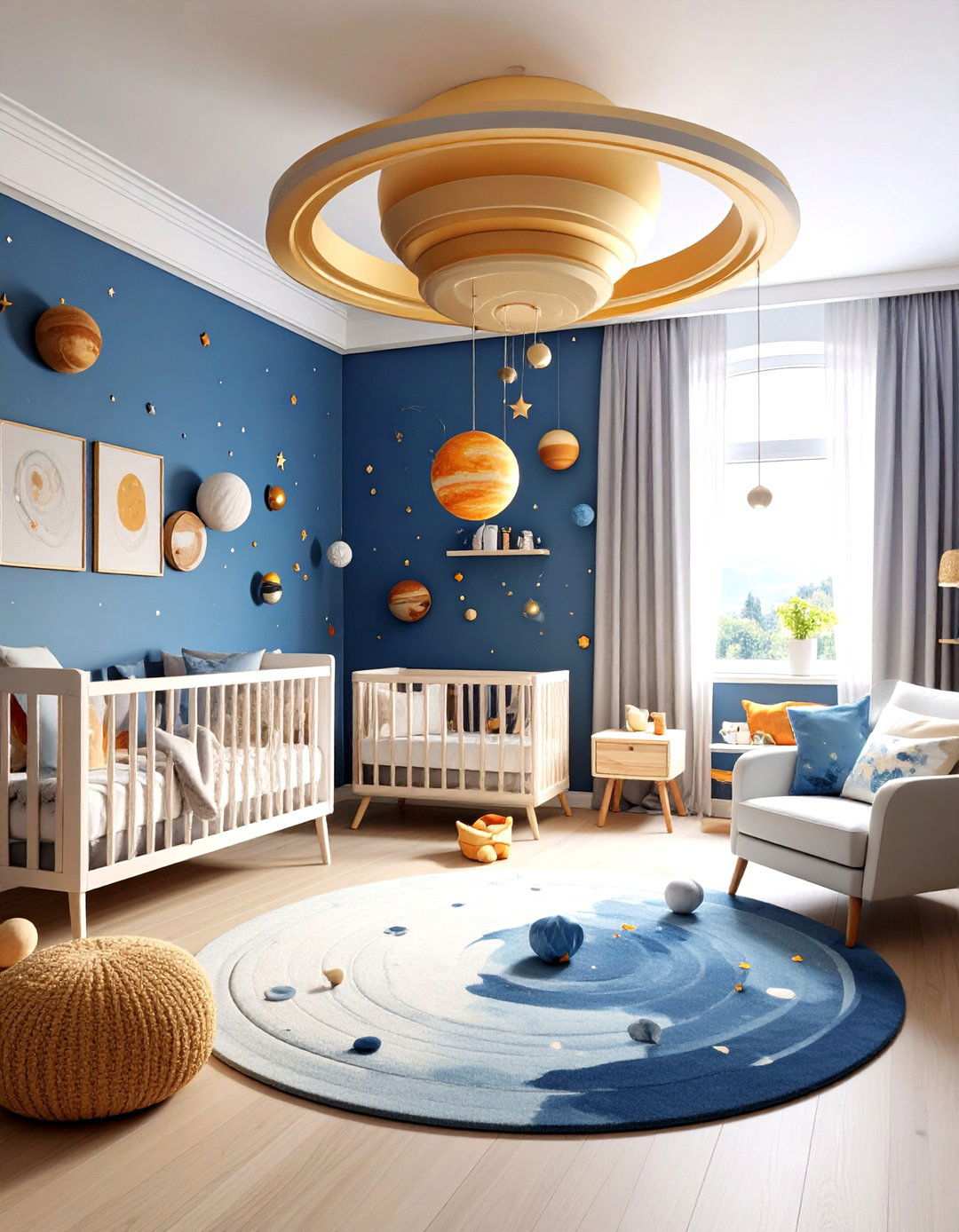 Planetary Ring System Decor - 24 Space-themed Nursery Ideas