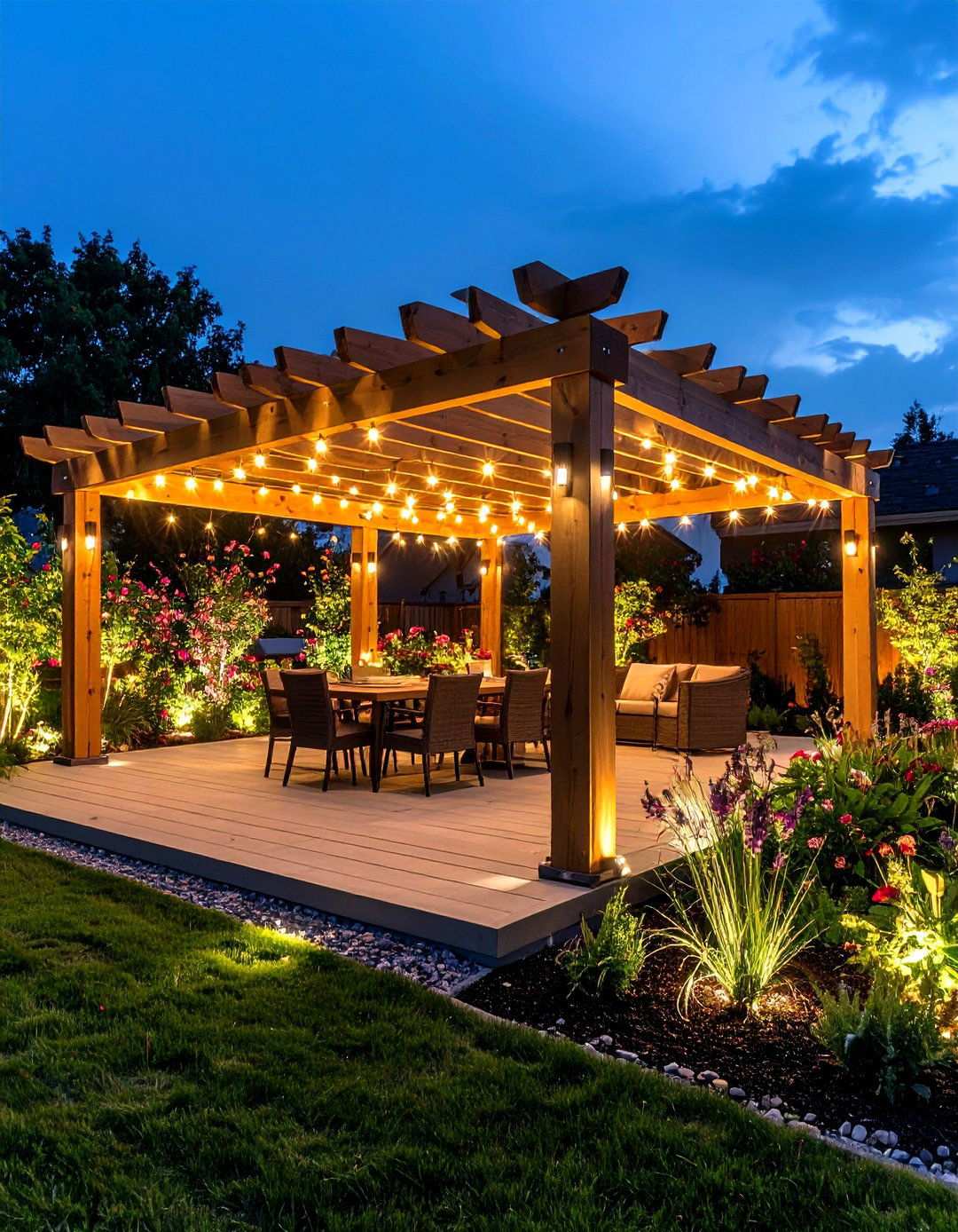 Plant Uplighting Garden Integration - 24 Pergola Lighting Ideas