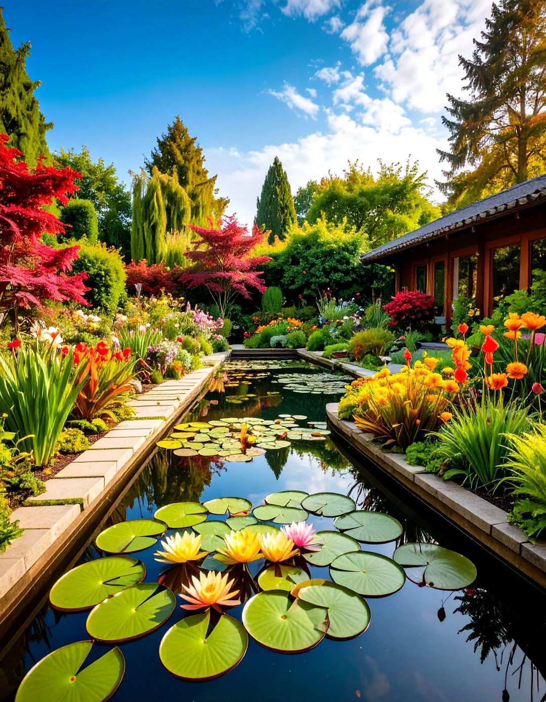 Planted Marginal Shelves - 24 Pond Edging Ideas
