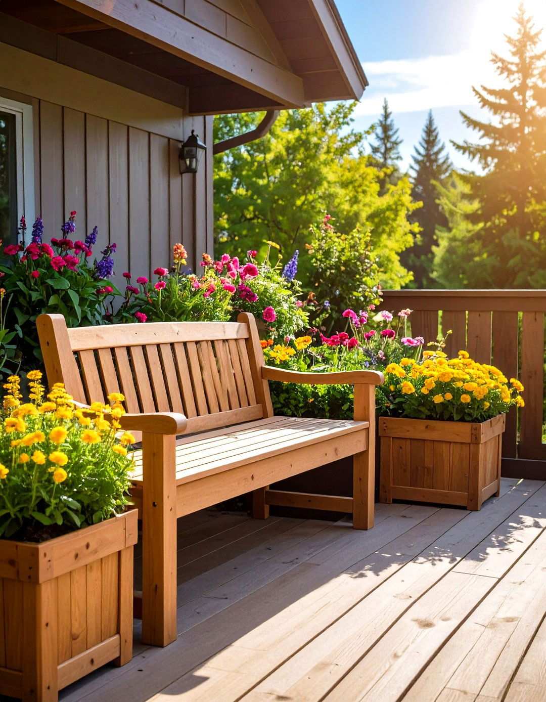 Planter Box Bench Integration - 24 Outdoor Seating Ideas