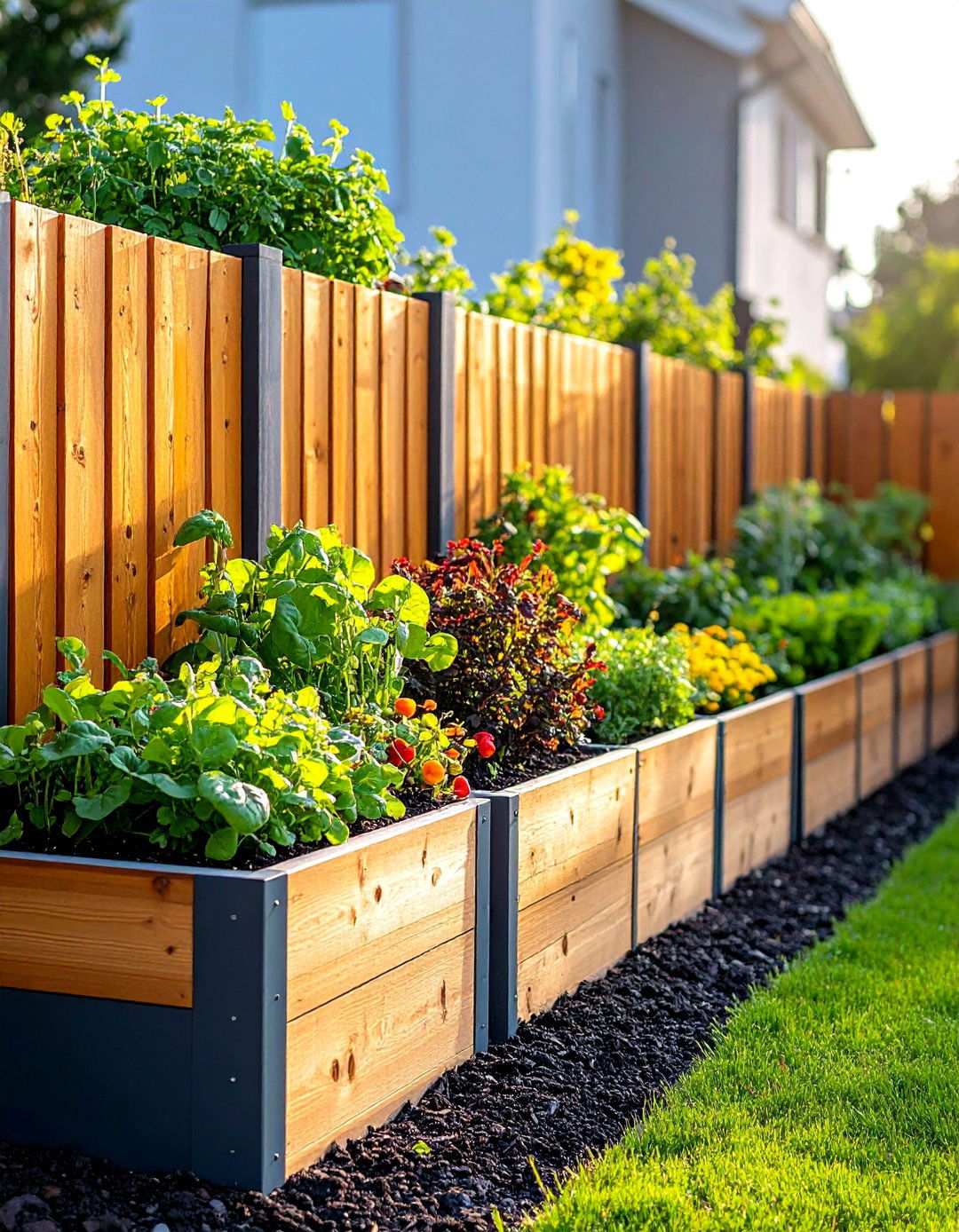 Planter Box Fence Combinations - 24 Temporary Fence Ideas