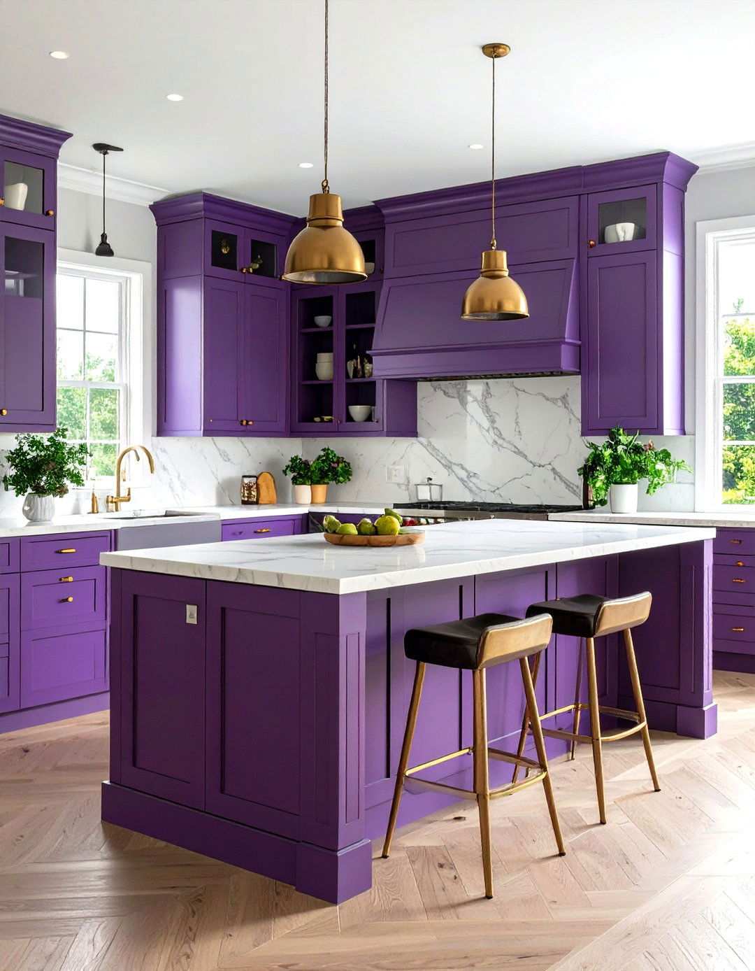 Plum Kitchen Islands - 24 Kitchen Island Color Ideas