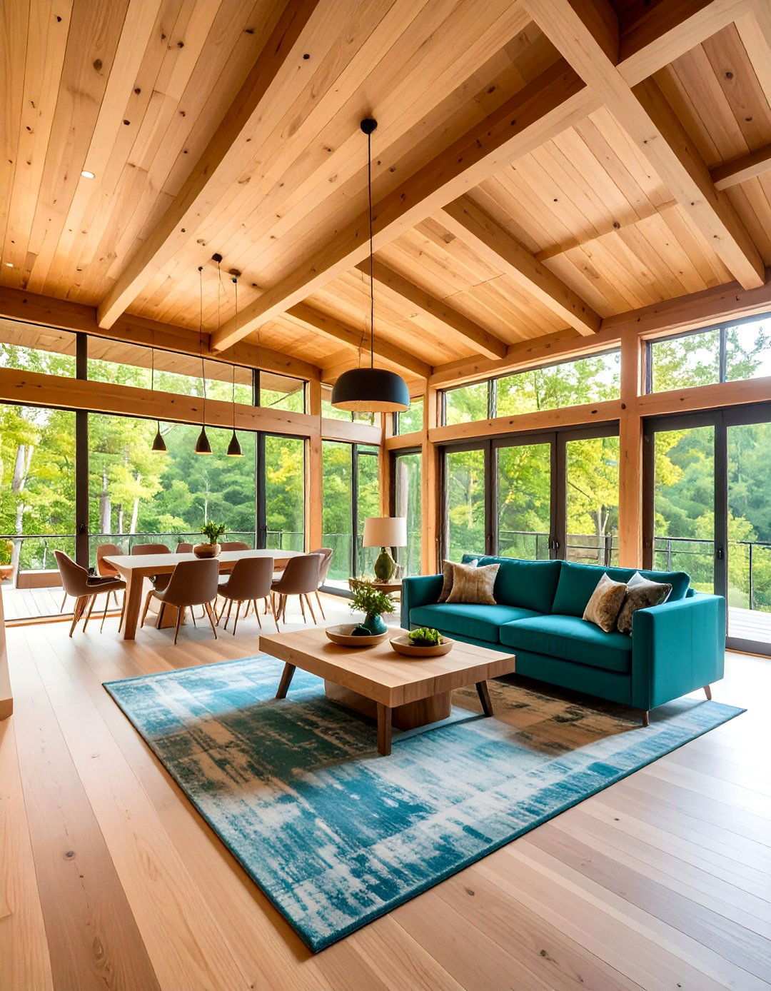 Plywood Ceiling with Natural Edge Details - 24 Plywood Ceiling Ideas