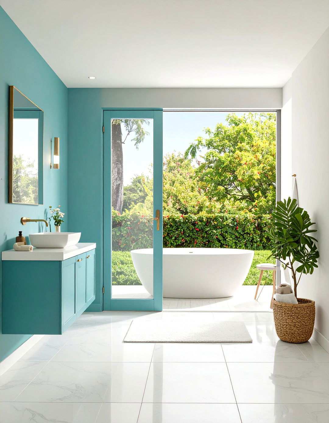 Pocket Door for Space Efficiency - 24 Minimalist Bathroom Ideas