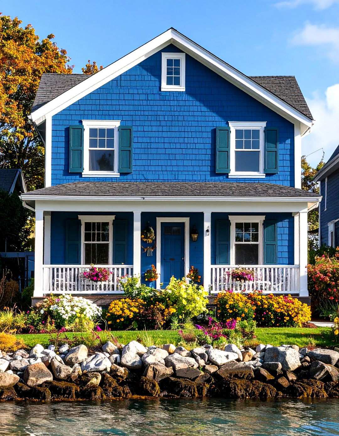 Polo Blue Cedar Coastal Sophistication - 24 Paint Colors for a Modern Black House With Cedar Accents