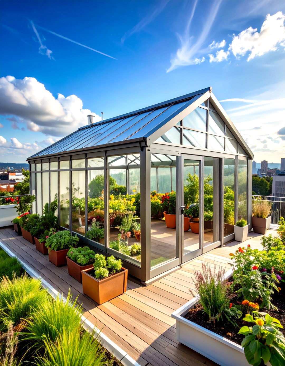 Polycarbonate Panel Rooftop Greenhouse - 24 Rooftop Greenhouse Ideas
