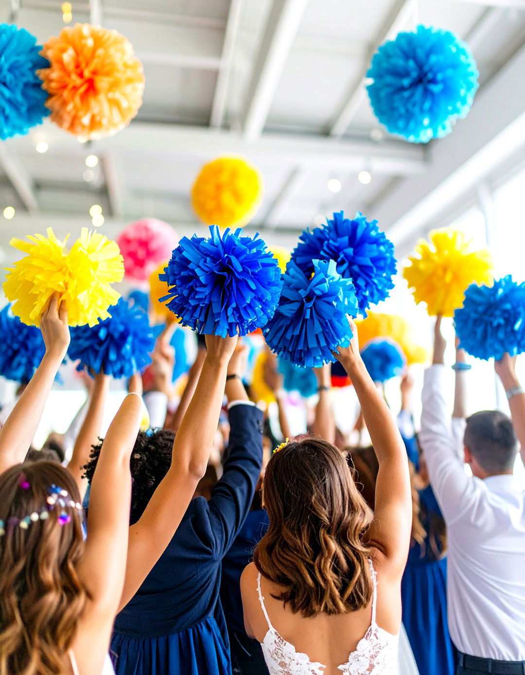 Pom pom Celebration Exit - 24 Wedding Send-off Ideas