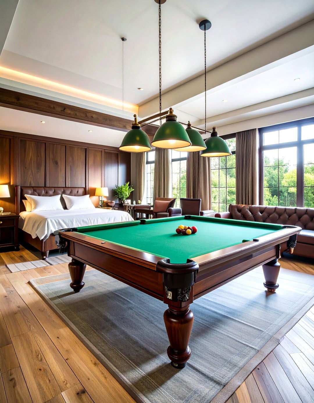 Pool Hall Billiards Bedroom - 24 Man Cave Bedroom Ideas
