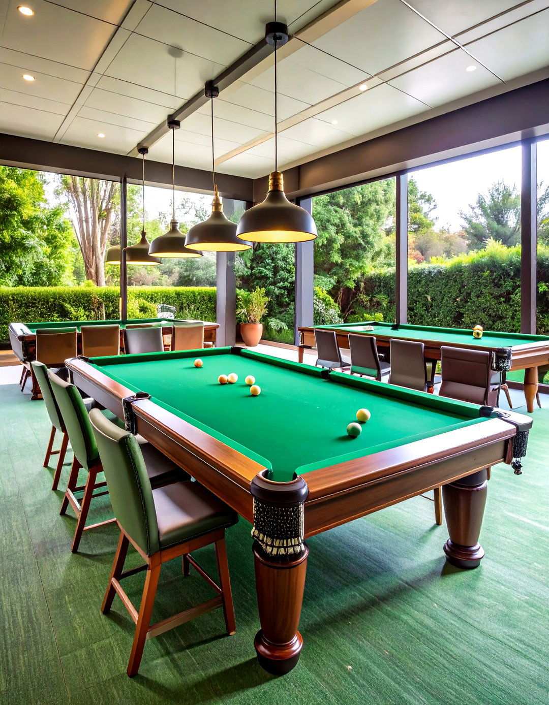 Pool Table Spectator Seating with Cue Storage - 24 Man Cave Seating Ideas