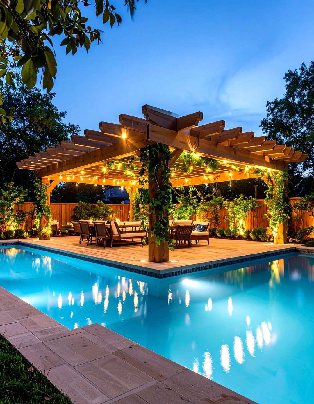 Poolside Pergola Integration - 24 Semi Inground Pool Ideas