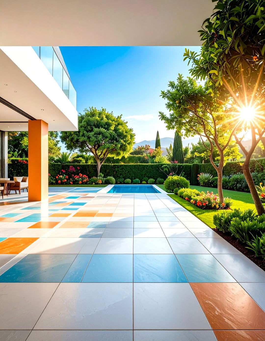 Porcelain Tile Modern Linear Design - 24 Paver Walkway Ideas