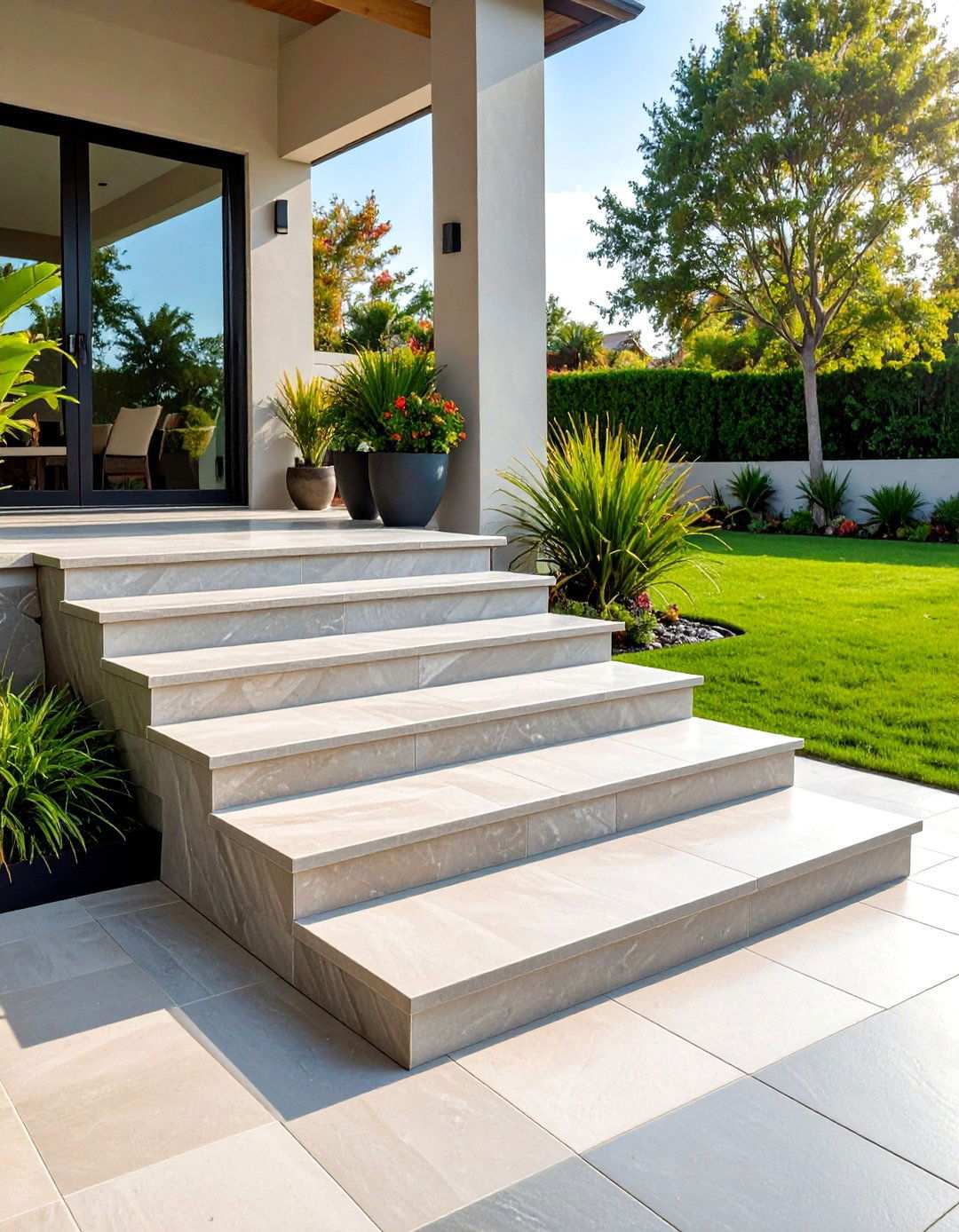 Porcelain Tile Patio Steps - 24 Patio Steps Ideas