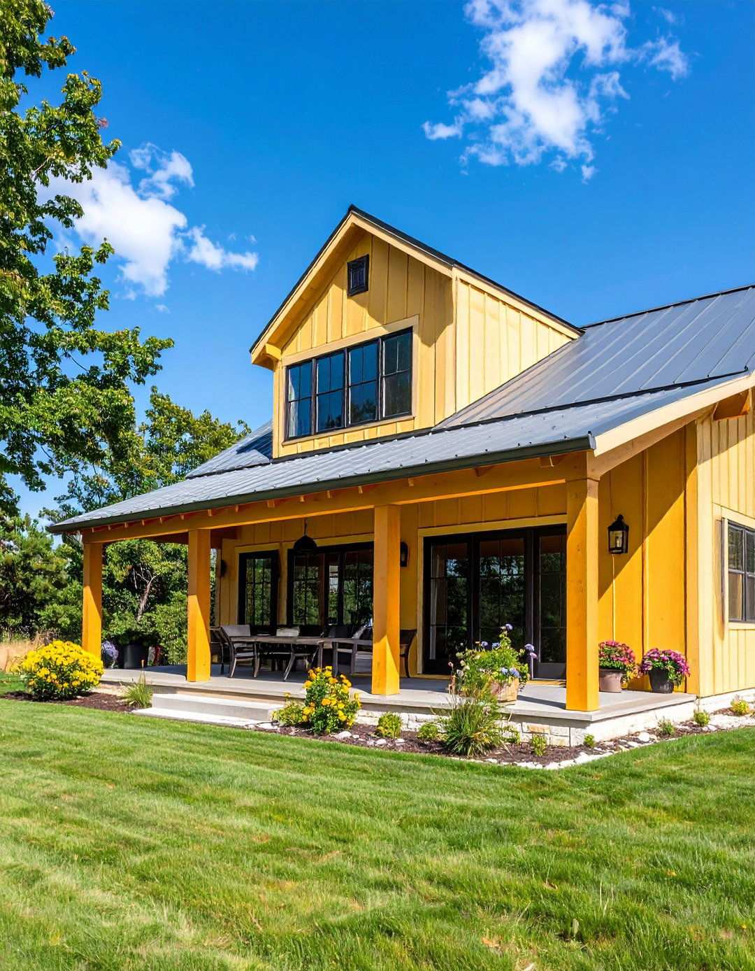 Porch Overhang Protection - 24 Pole Barn and Barndominium House Exteriors