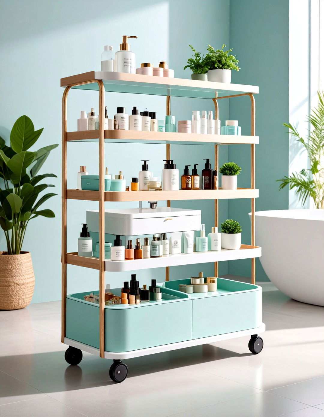 Portable Beauty Stations - 24 vanity organization ideas