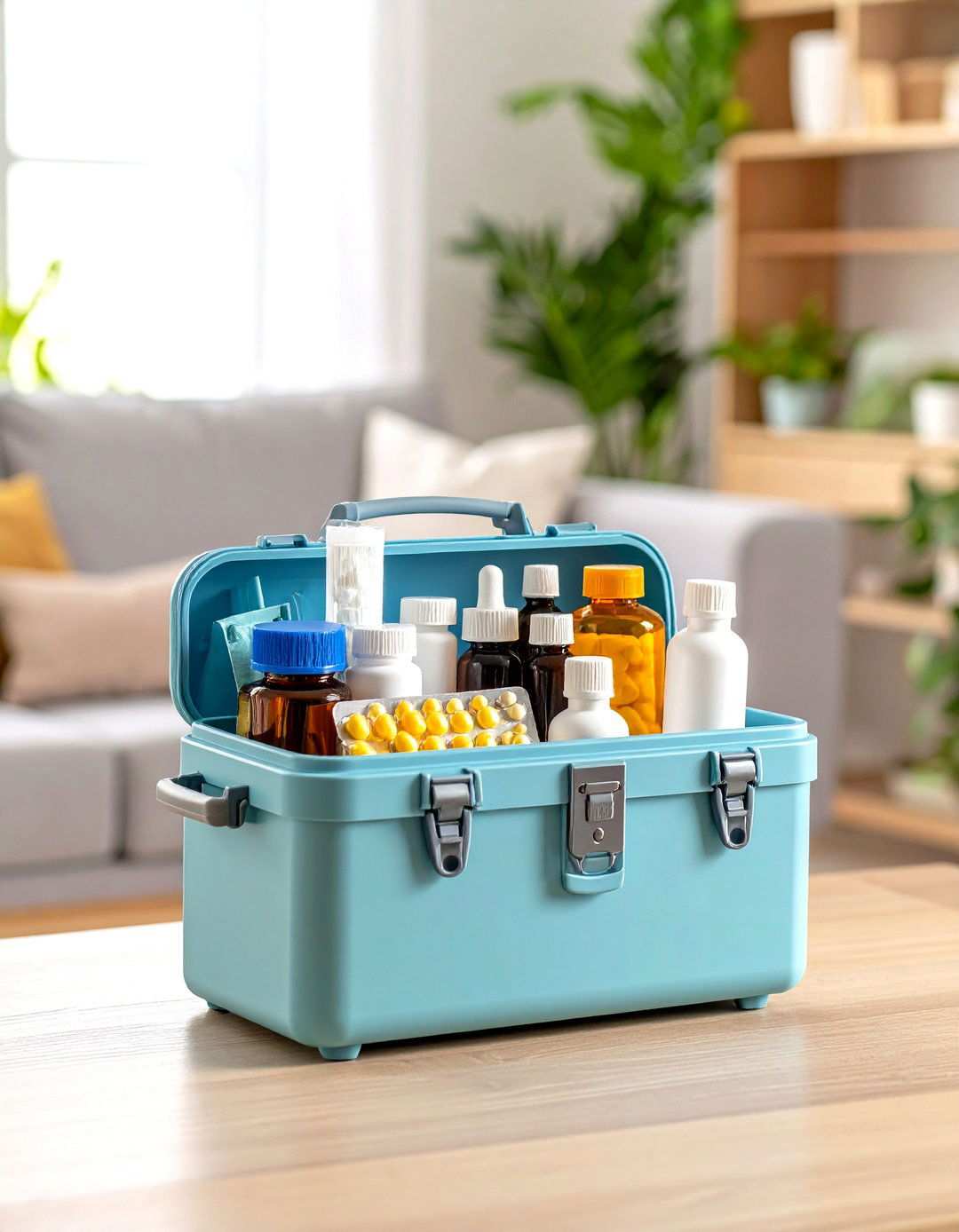 Portable Medicine Chest with Locking Mechanism - 24 Medicine Storage Ideas