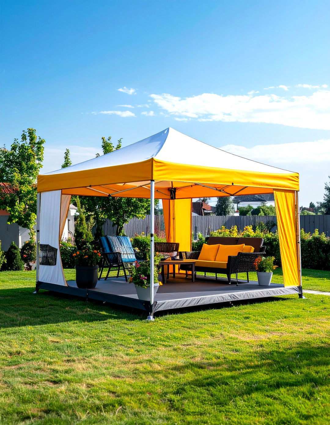Portable Pop Up Gazebo for Flexible Use - 24 patio with a gazebo ideas
