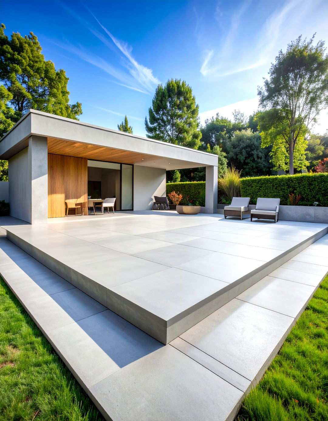 Poured Concrete Foundation Design - 24 Mid-century Modern Patio Ideas