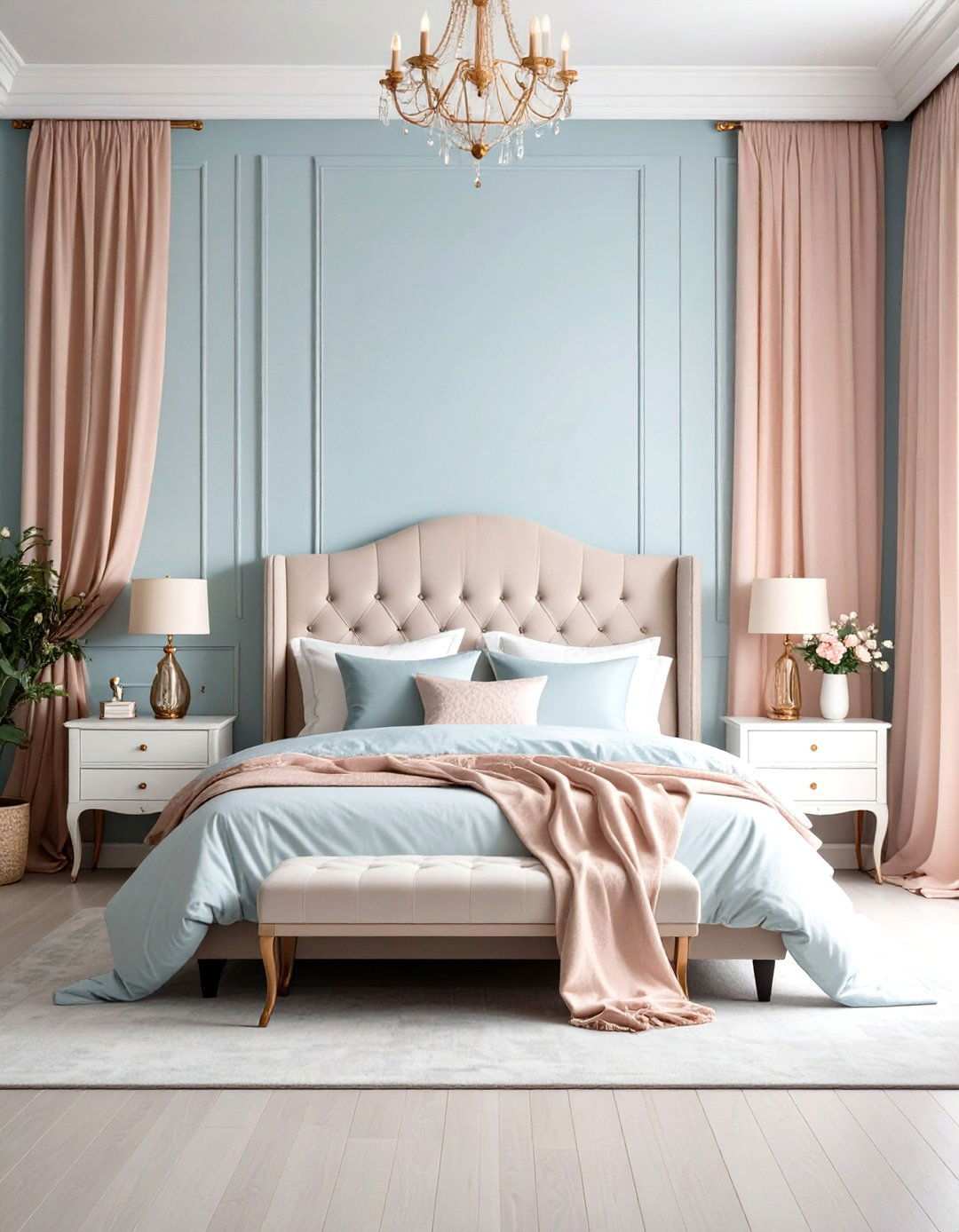 Powder Blue Romantic Retreat - 24 Moody Blue Bedroom Ideas
