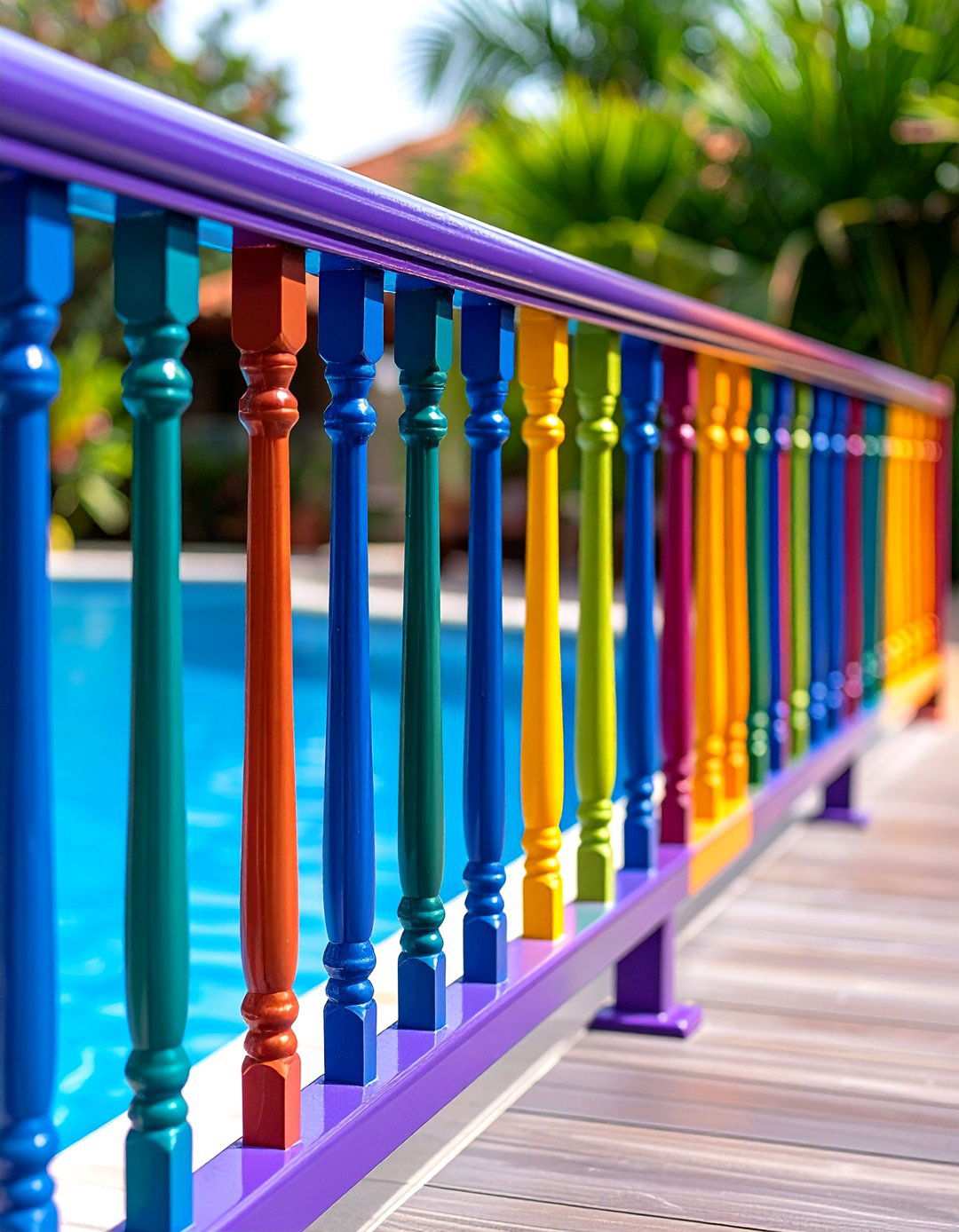 Powder Coated Steel Pool Deck Railings - 24 Pool Deck Railing Ideas