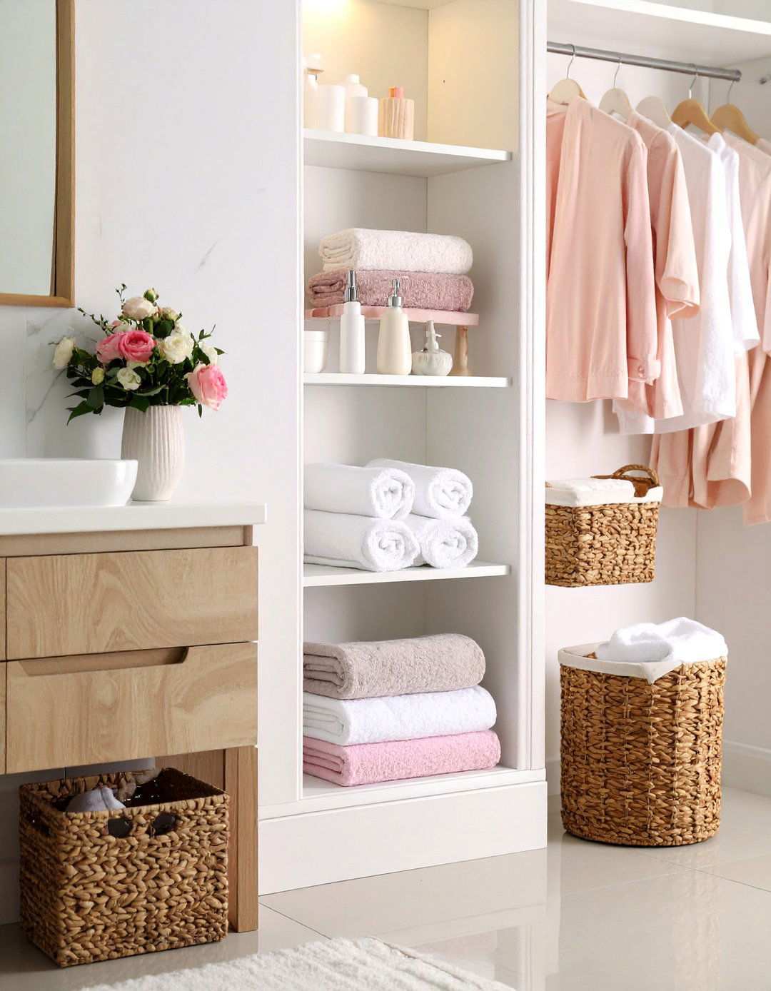 Powder Room Elegant Storage Niche - 24 Wall Niche Ideas