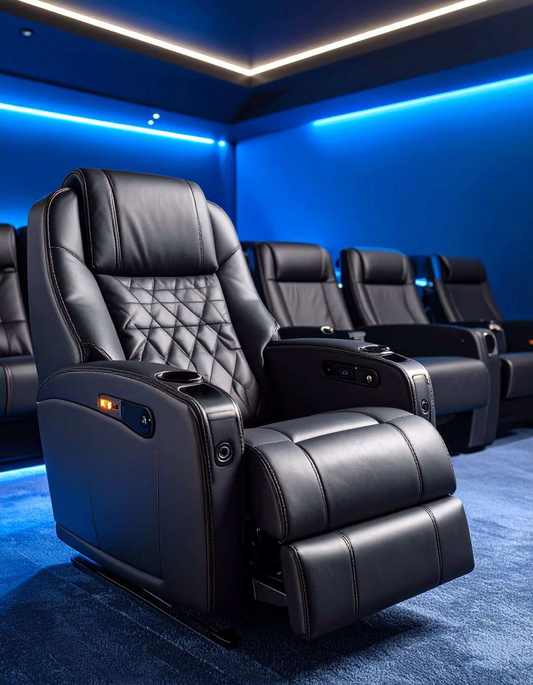 Power Theater Recliners with Tech Integration - 24 Man Cave Seating Ideas