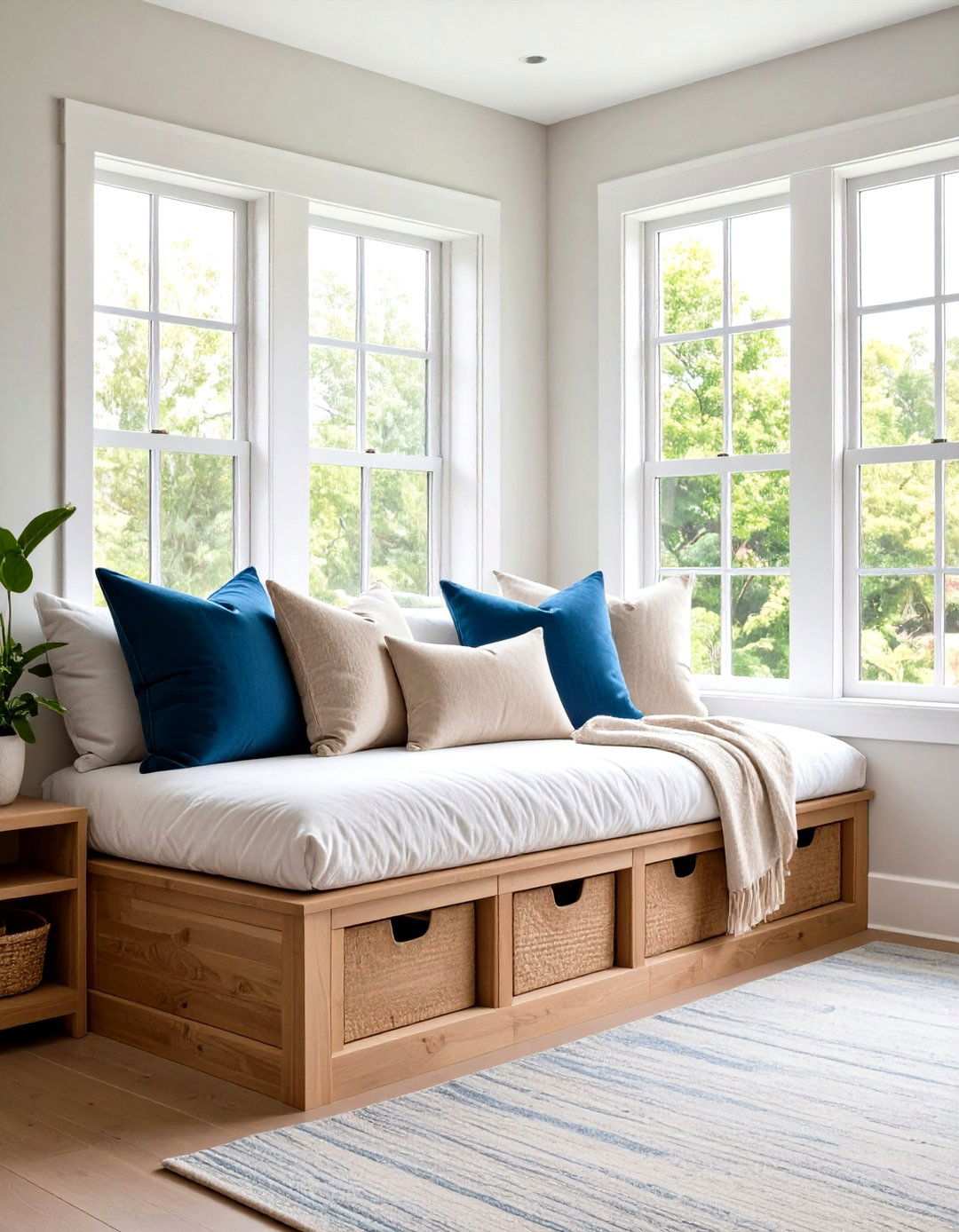 Prairie Style Bedroom Built In Window Seat with Storage - 24 Prairie-style Interior Design Ideas