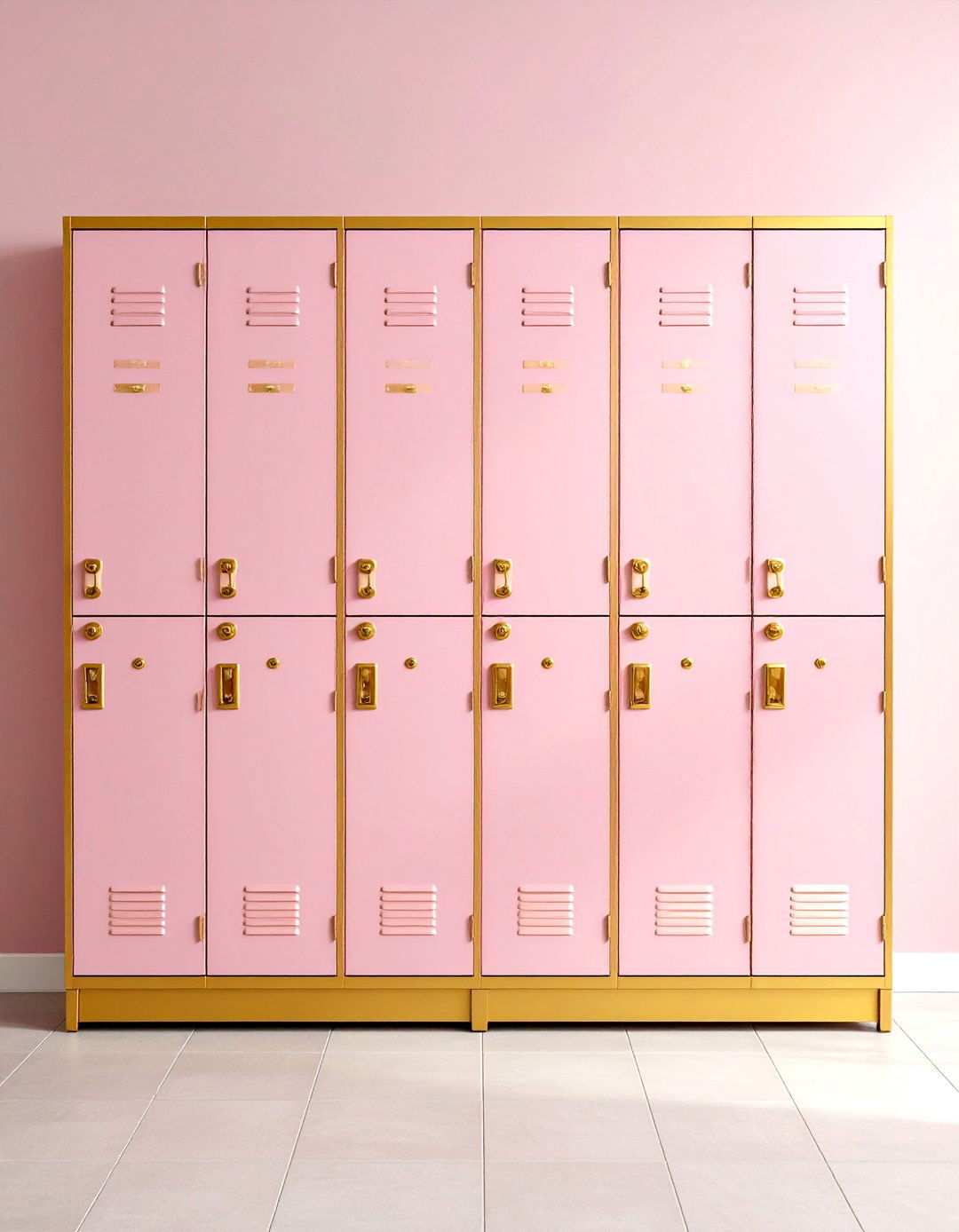 Preppy Pink and Gold Elegance - 24 Locker Decor Ideas