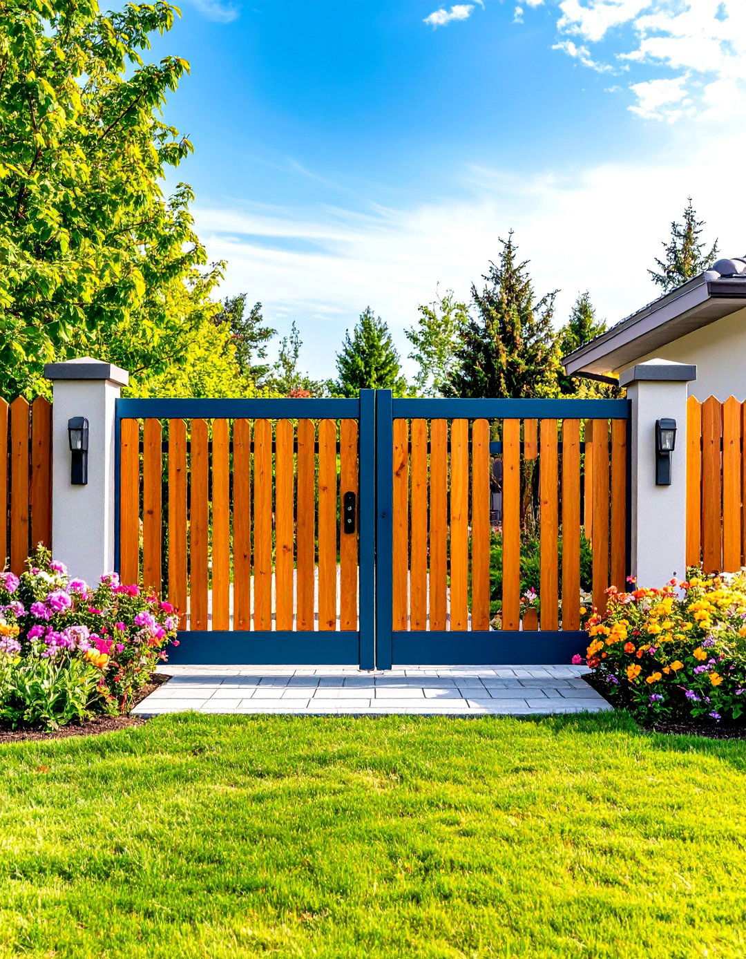 Privacy Fence with Built in Gate Features - 24 Privacy Fence Ideas