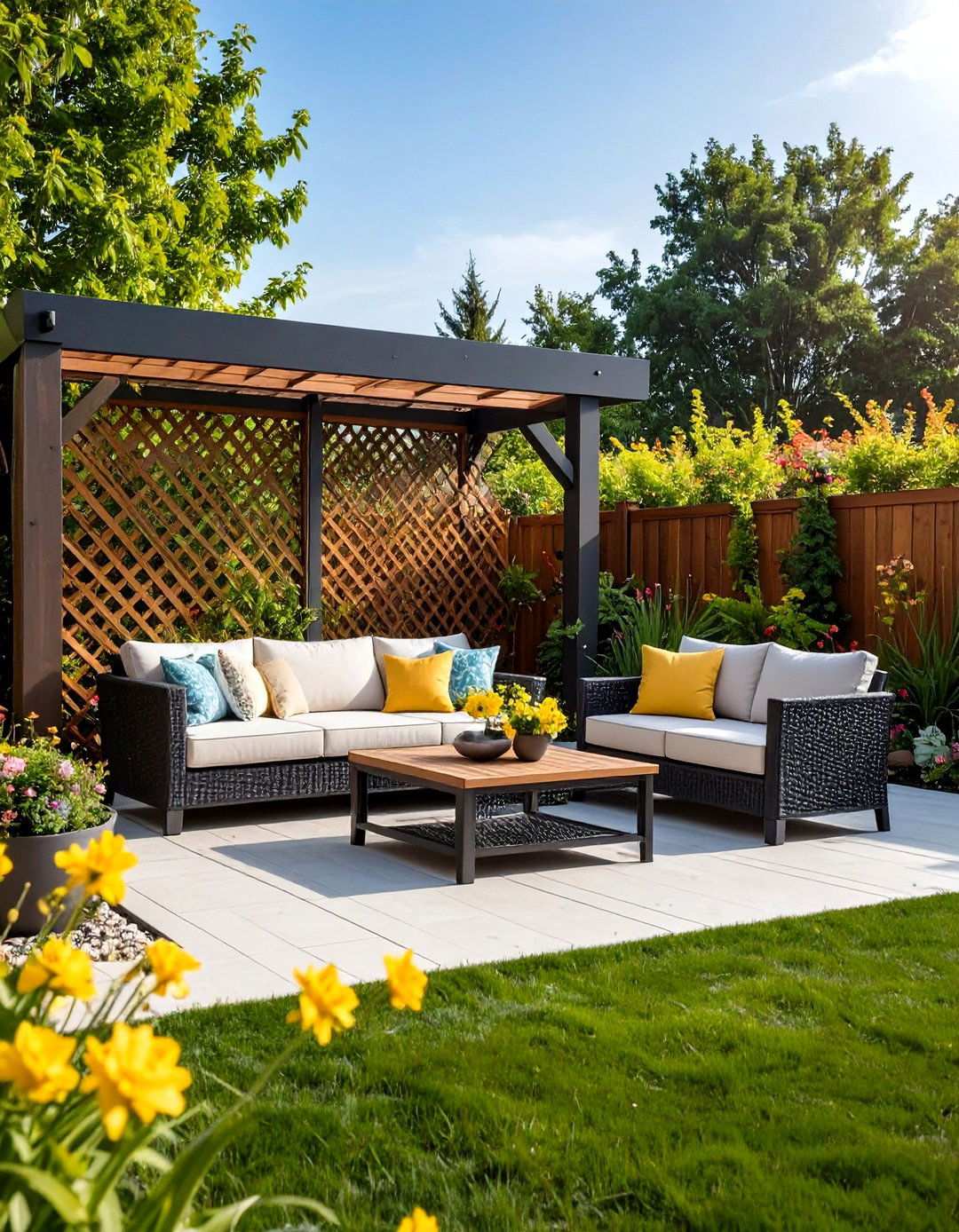 Privacy Screen Deck Enclosure - 24 Wood Deck Ideas