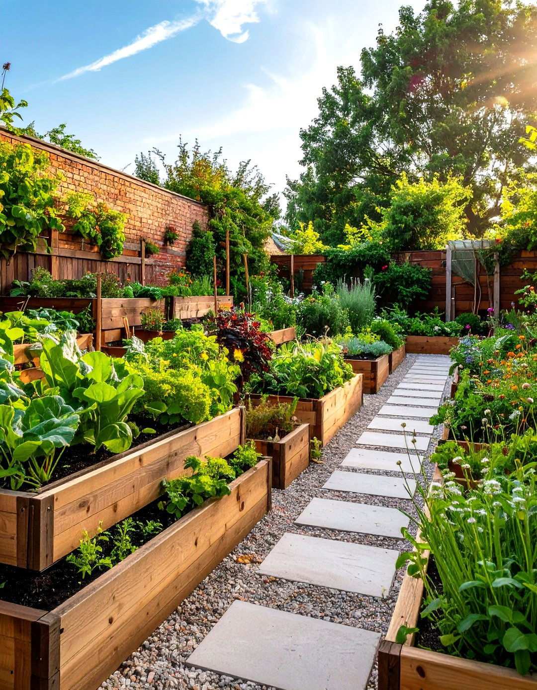 Productive Herb Kitchen Garden - 24 Small Walled Garden Ideas