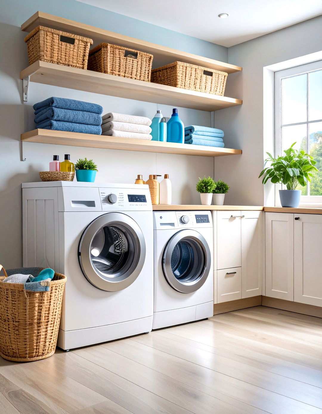 Pull Out Cabinet Shelves - 24 Laundry Room Shelf Ideas