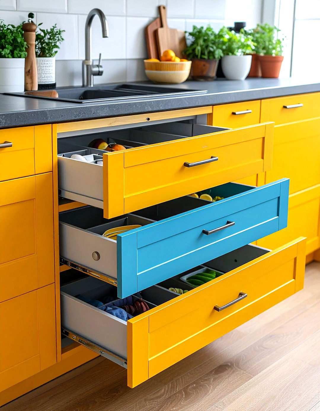 Pull Out Drawer Kitchen Cabinet System - 24 Kitchen Cabinet Organization Ideas