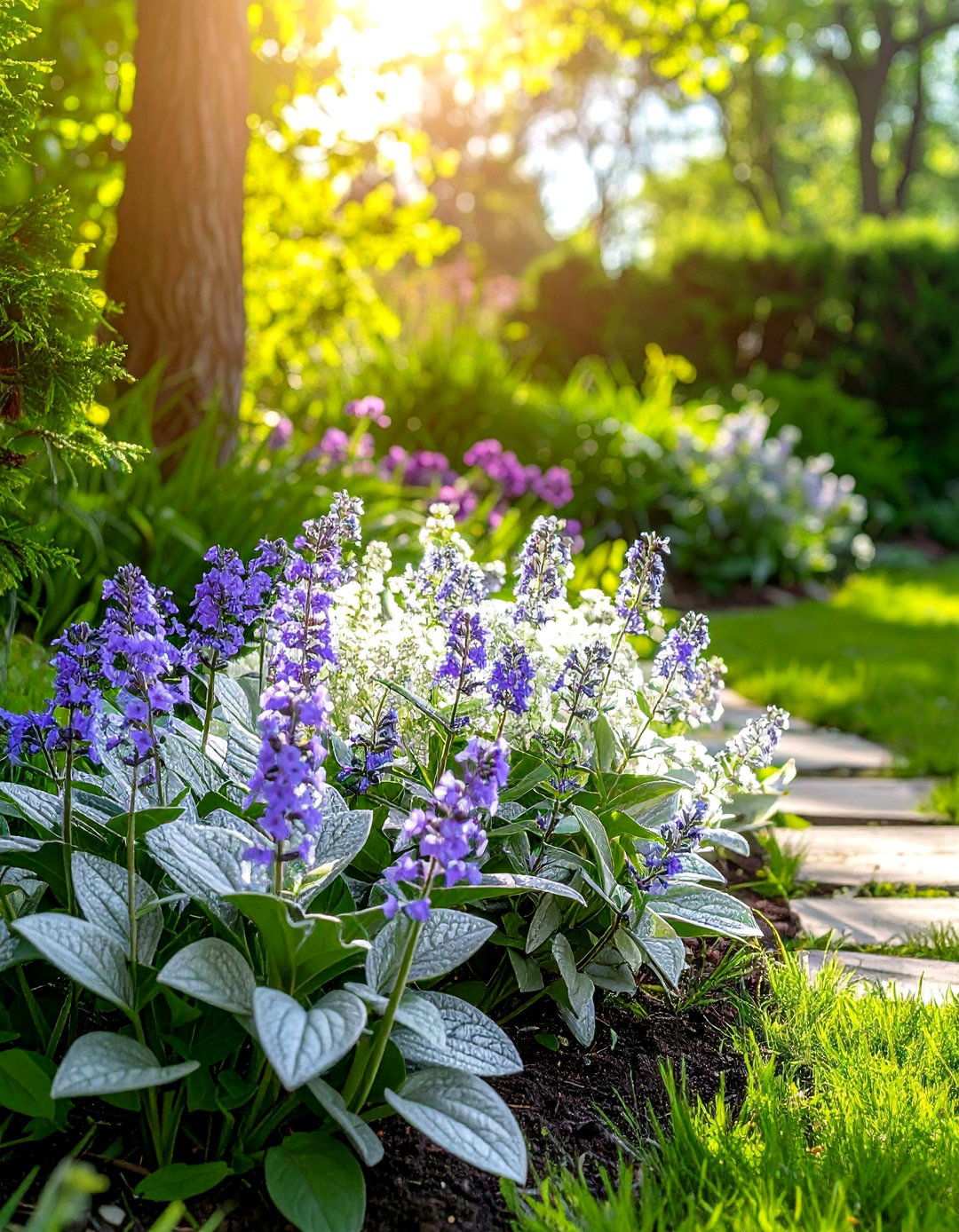 Pulmonaria Silver Leaf Gardens - 24 Shady Garden Ideas