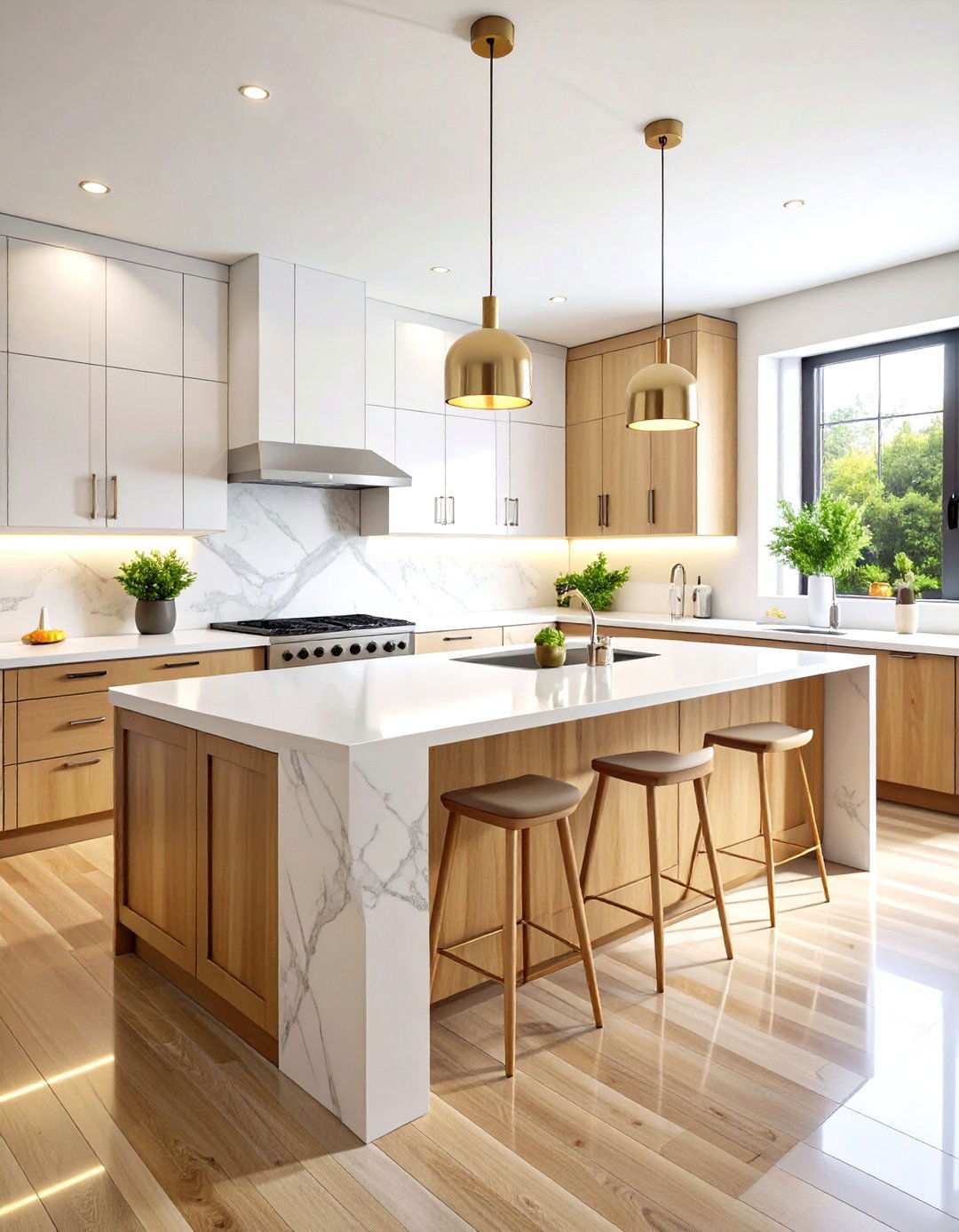 Pure White Quartz Countertops - 24 what color countertops go with oak cabinets