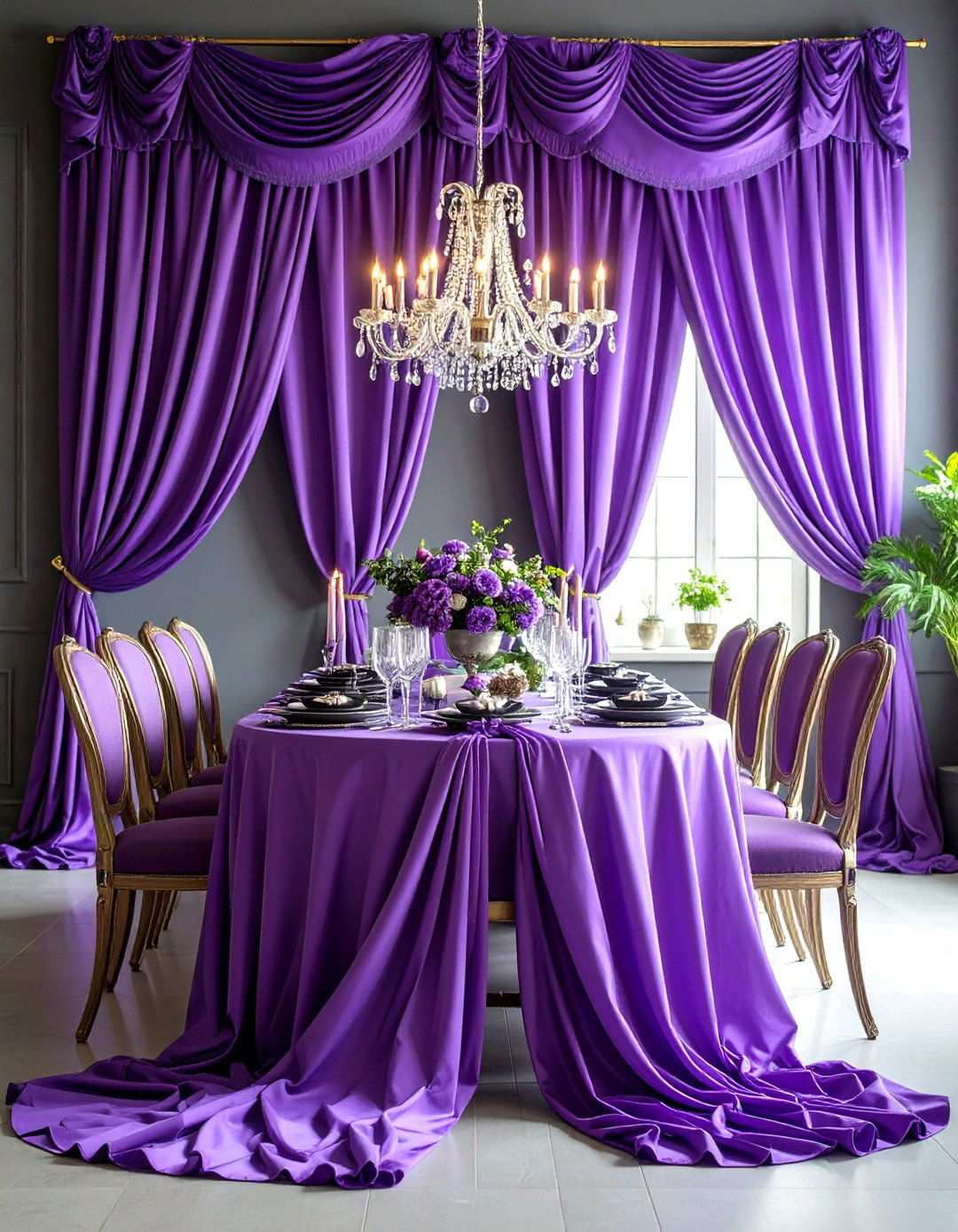 Purple Curtains for Royal Elegance - 24 What Color Curtains Go With Gray Walls