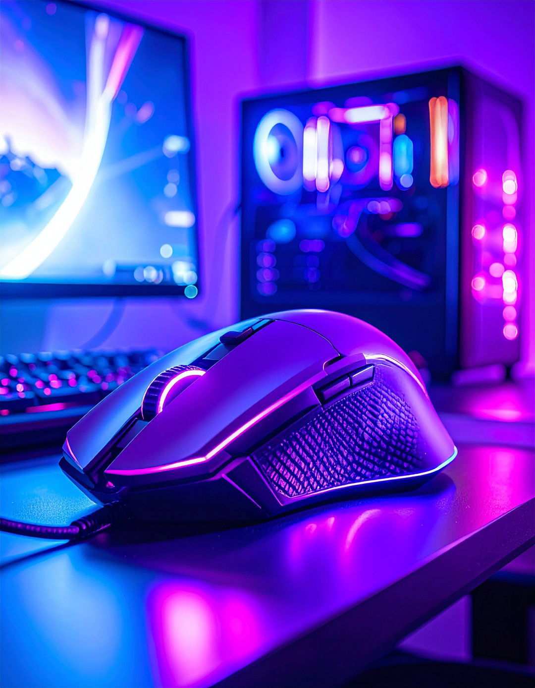 Purple Gaming Mouse with Precision Tracking - 24 Purple Gaming Setup Ideas