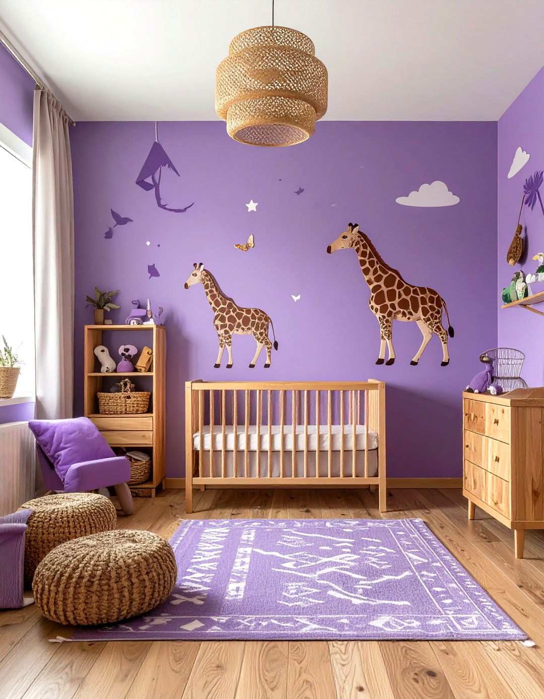 Purple Safari Adventure Nursery - 24 Purple Nursery Ideas